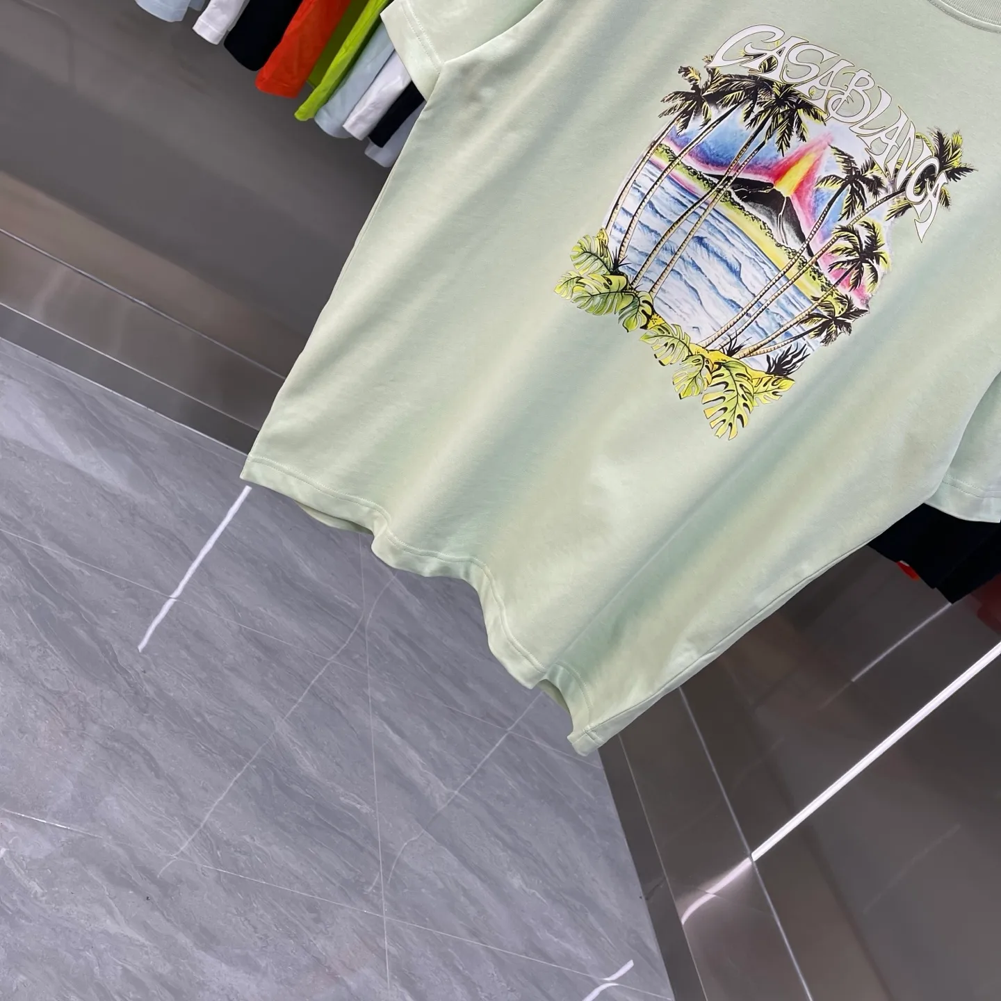 New Arrival Casablanca Classic Series T ～ ， ， 。 ， Classic ， In Stock ！ ：White Black Light Green Light Blue Pink（5 ） Size：S M L XL XXL